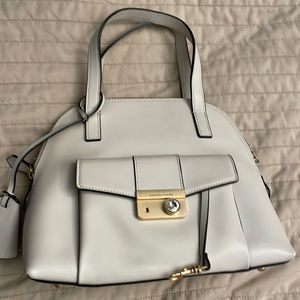 White handbag 👜 by Samantha Thavasa gold hardware diamond bling 💍 purse Japan